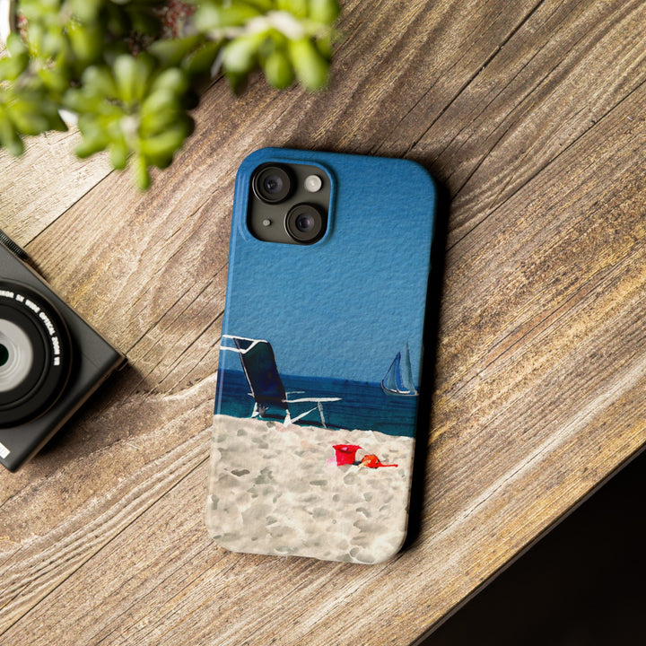 Slim Cute Phone Cases for Iphone - | iPhone 15 Case | iPhone 15 Pro Max Case, Iphone 14 Case, Iphone 14 Pro Max, Iphone 13, Summer Beach Chair Watercolor - Studio40ParkLane
