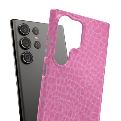 Snap Non Leather Pink Color Pattern Gift for Her Cute Phone Cases for Samsung Galaxy S24, S23, S22, S21, S20, Plus, Ultra, Iphone 16, 15, 14, Pro and Max - Studio40ParkLane