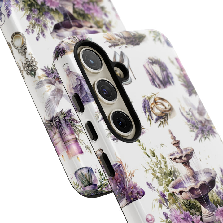 Impact Resistant, Lavender Wedding, Cute Phone Cases for Samsung S24, S23, S22, S21, IPhone 15 pro Iphone 14 pro Iphone 13 IPhone 12 Iphone 11 - Studio40ParkLane