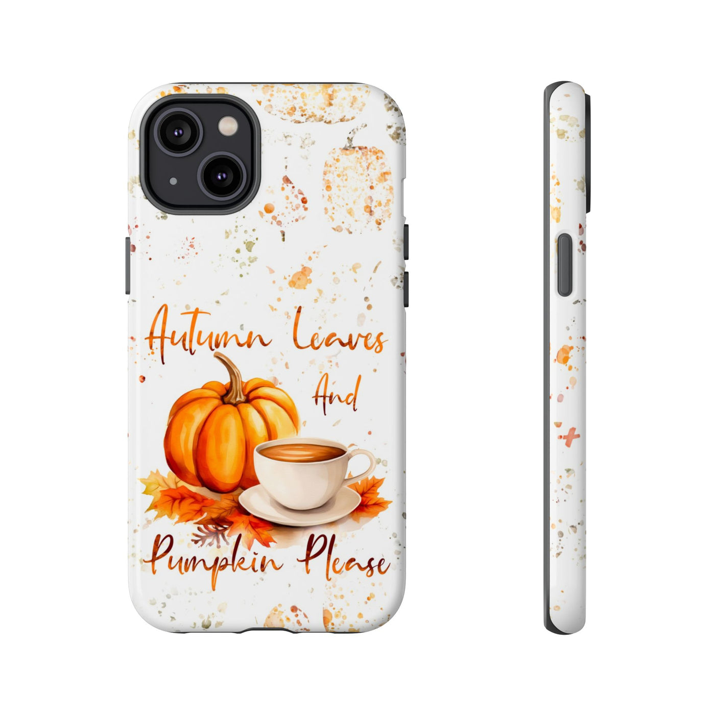 Impact Resistant, Fall Leaves Pumpkin Pie, Cute Phone Cases for Samsung S24, S23, S22, S21, IPhone 15 pro Iphone 14 pro Iphone 13 IPhone 12 Iphone 11