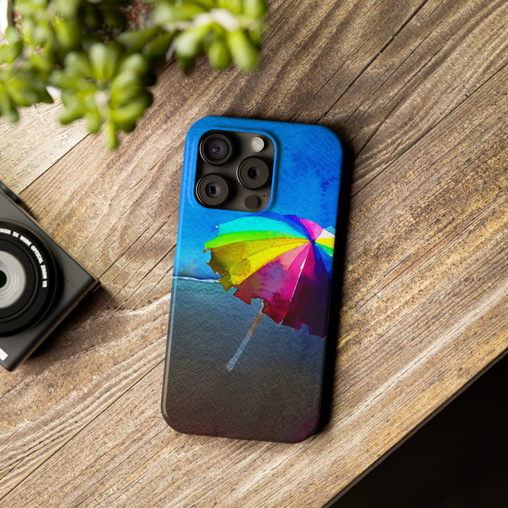 Slim Cute Phone Cases for Iphone - | iPhone 15 Case | iPhone 15 Pro Max Case, Iphone 14 Case, Iphone 14 Pro Max, Iphone 13, Summer Beach Umbrella - Studio40ParkLane