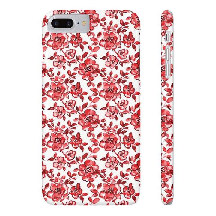 Slim Red Chinoiserie Gift for Her Cute Phone Cases for Iphone 16 Pro Max | iPhone 15 Case | iPhone 15 Pro Max Case, Iphone 14, Iphone 14 Pro Max, Iphone 13 12 11 8 7 - Studio40ParkLane