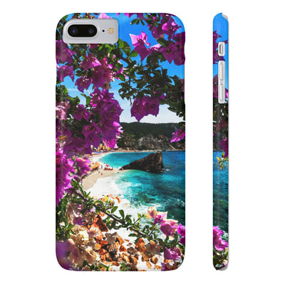 Slim Bougainvillea Sea View Cute Phone Cases for Iphone  | iPhone 15 Case | iPhone 15 Pro Max Case, Iphone 14, Iphone 14 Pro Max, Iphone 13