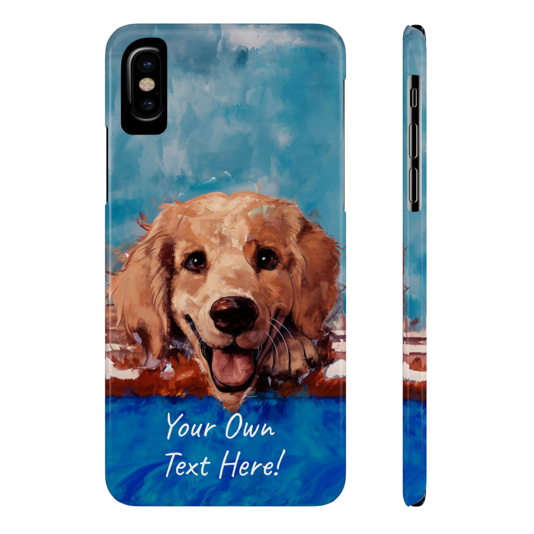 Slim Personalized Cute iPhone Cases - | iPhone 15 Case | iPhone 15 Pro Max Case, Iphone 14 Case, Iphone 14 Pro Max, Iphone 13, Golden Retriever Dog - Studio40ParkLane