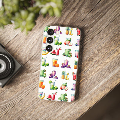 Cute Flexi Phone Cases, For Iphones and Samsung Galaxy Phones, Tropical Summer Fruit Cocktails, Galaxy S23 Phone Case, Samsung S22 Case, Samsung S21, Iphone 15, Iphone 14, Iphone 13