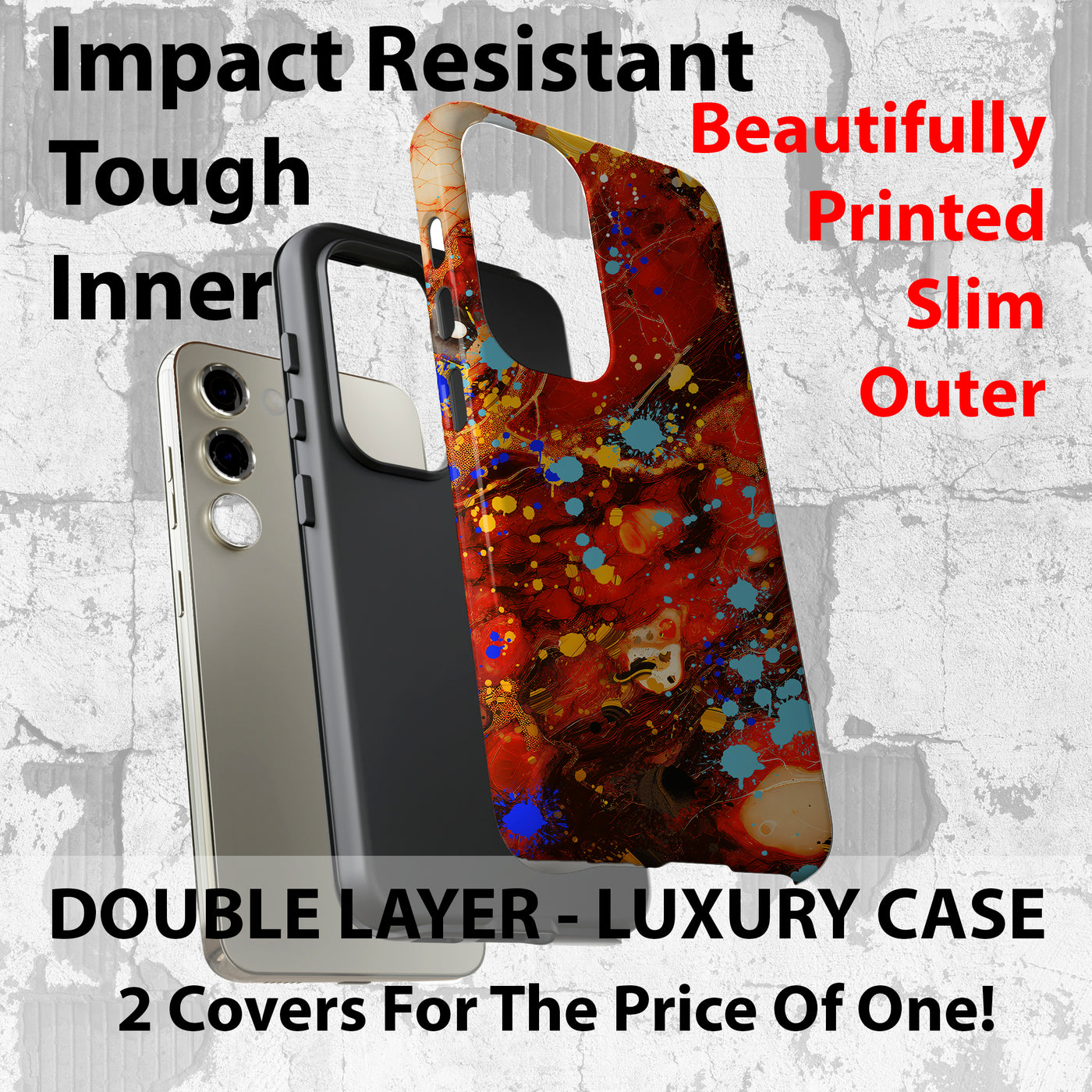 Samsung Galaxy Phone Case | Galaxy S23, S22, S21, S20 | Luxury Case Double Layered | Impact Resistant | Fashionable - Smile 2