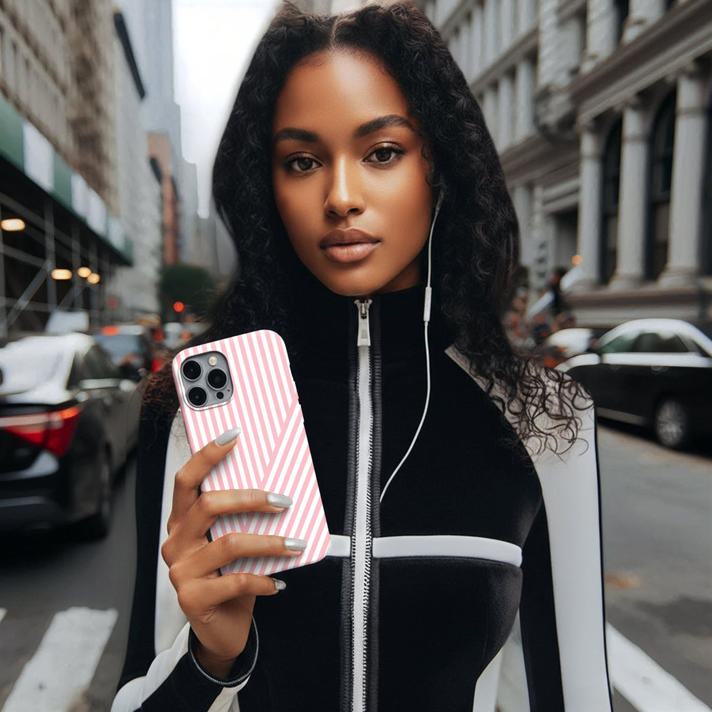 Aesthetic Sweet Pink Stripes Cute Phone Case Sleek Snap - For iPhone 17 Pro Max iPhone 16 Pro iPhone 15 Iphone 14 Plus 13 Pro 12 11 10 Gift - Studio40ParkLane