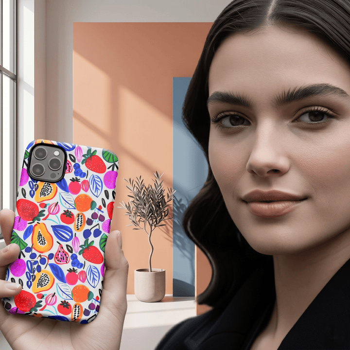 Summer Fruit Cute Tough Phone Case - For Apple iPhone Case 17, 16, 15 Pro Max, 14 Plus, 13 Pro, 12, Samsung Galaxy S26, S25, S24 Plus Ultra - Studio40ParkLane