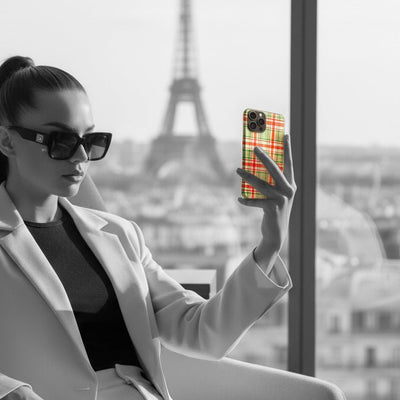 Aesthetic Tough Magsafe Red Green Checkered Phone Case - For iPhone 17 Pro Max iPhone 16 Pro iPhone 15 Iphone 14 Plus 13 Pro 12 11 10 - Studio40ParkLane