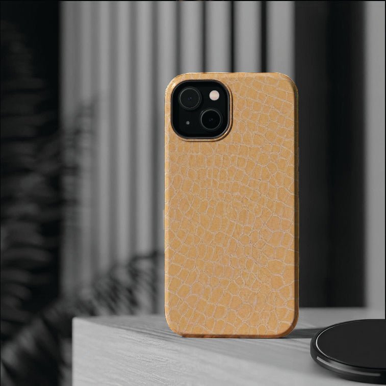 Non Leather Beige Color Pattern Magsafe Cute Phone Case for Iphone Gift for Her, | iPhone 15 Case | iPhone 15 Pro Max Case, Iphone 14, Iphone 14 Pro Max, Iphone 13, Iphone 16 - Studio40ParkLane