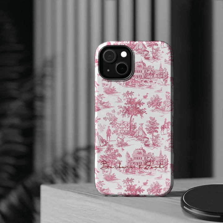 Magsafe French Toile Personalized Initial Custom Gift Cute Phone Cases for Iphone 16 Pro Max | iPhone 15, Pro Max Case, Iphone 14, 13, 12, 11, 10 - Studio40ParkLane