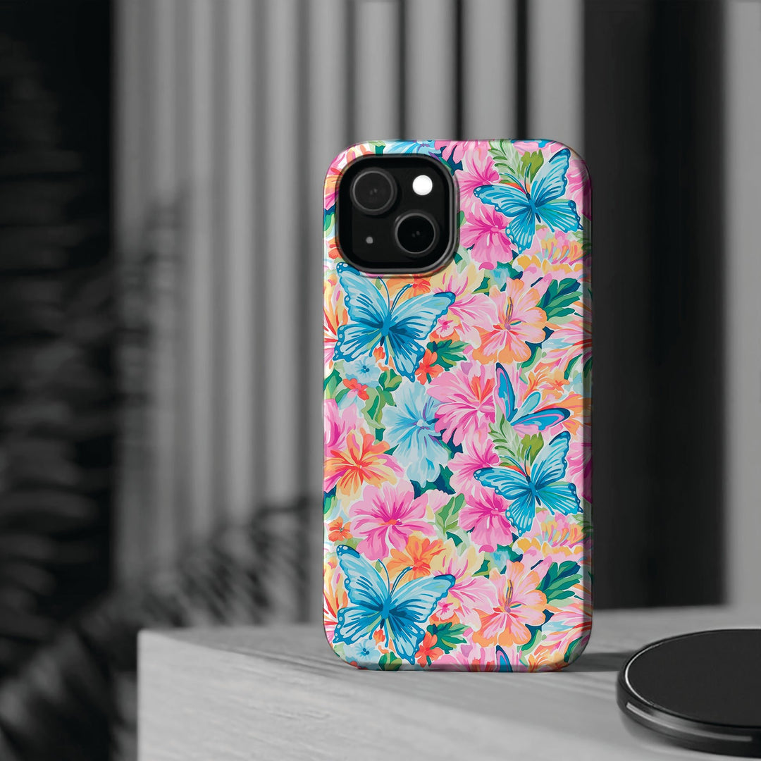 Butterflies Flowers Magsafe Cute Phone Case for Iphone Gift for Her, iPhone 16 Case iPhone 15 Pro Max Case, Iphone 14, Iphone 14 Pro Max, 13, 12 - Studio40ParkLane