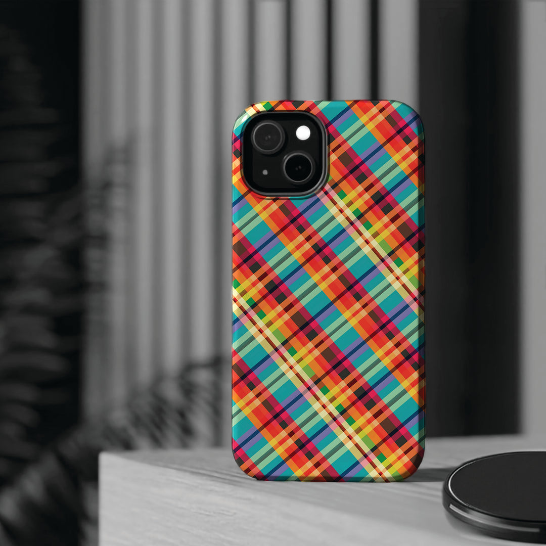 Checkered Plaid Magsafe Gift for Her Cute Phone Case for Iphone, | iPhone 16 | iPhone 15 Pro Max, Iphone 14 Pro Max, 13 12 11 10 9 8 7 - Studio40ParkLane
