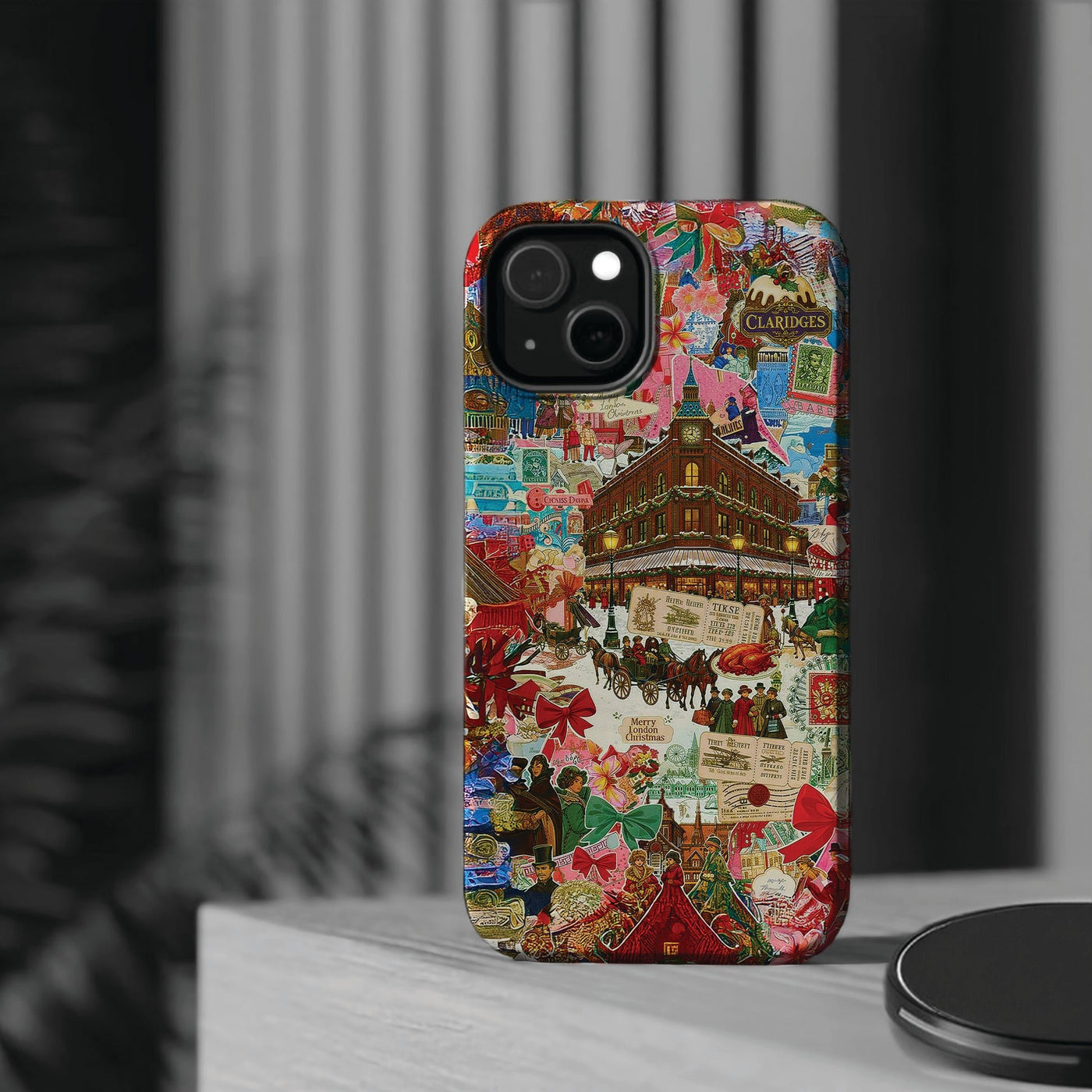 Aesthetic Tough Magsafe London Coquette Collage Phone Case - For iPhone 17 Pro Max iPhone 16 Pro iPhone 15 Iphone 14 Plus 13 Pro 12 11 10 - Studio40ParkLane