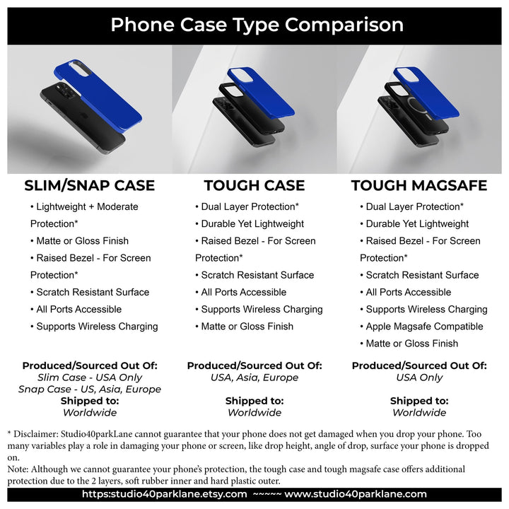 Premium Tough Purple Gift for Her Cute Phone Cases for Samsung S25 S24, S23, S22, S21, Iphone, 16, 15, 14, 13 Pro Max Ultra - Studio40ParkLane
