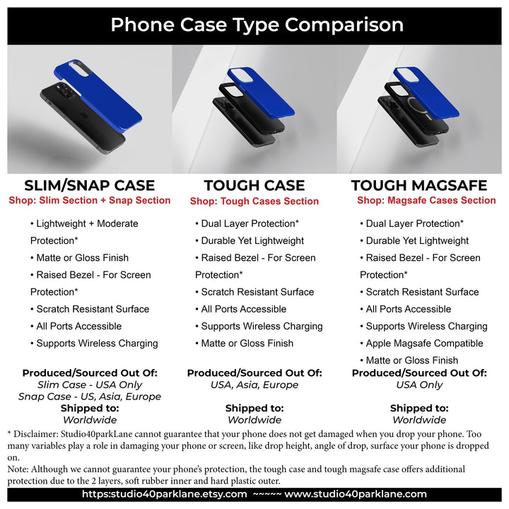Blue Toile Magnetic Impact-Resistant Cute Phone Case for Iphone 16, iPhone 15 Pro Max Plus 14, 13, 12, 11 Gift for her - Studio40ParkLane
