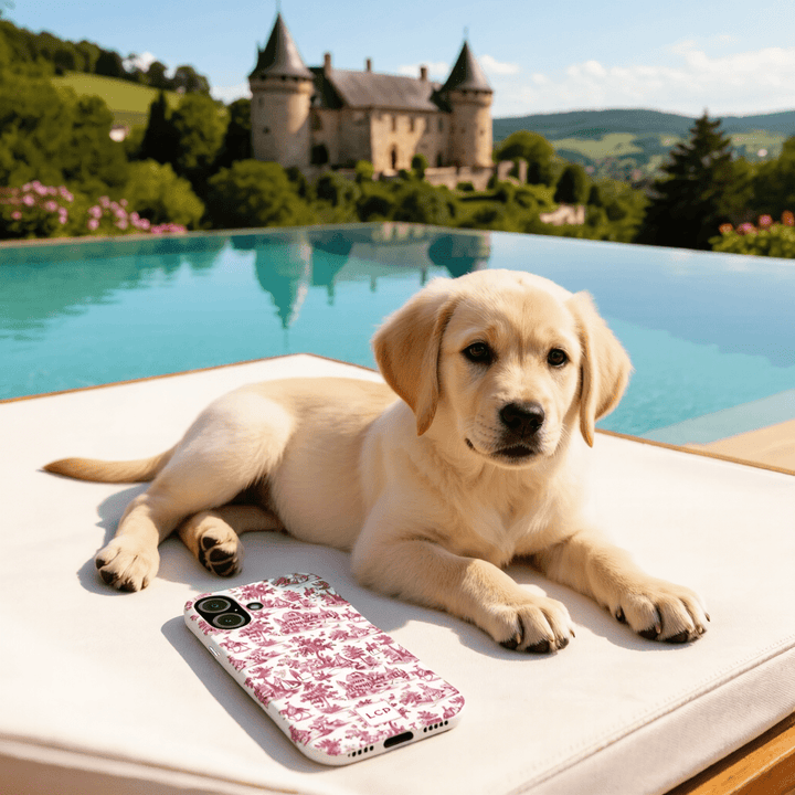 Slim Personalized Slim Pink Vintage French Toile Cute Phone Cases for Iphone 16 Pro Max | iPhone 15 Case | iPhone 15 Pro Max Case, Iphone 14, Iphone 14 Pro Max, Iphone 13 12 11 8 7 - Studio40ParkLane