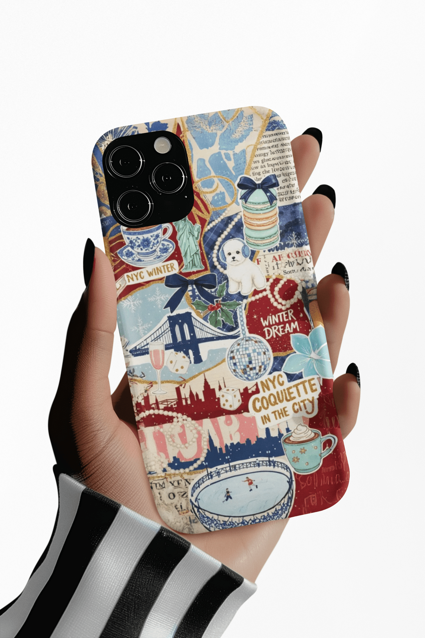 New York Winter Coquette Collage Tough Premium Phone Case - For iPhone 17 Pro Max iPhone 16 Pro iPhone 15 Iphone 14 Plus 13 Pro 12 11 10 XR - Studio40ParkLane