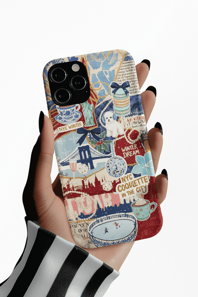 New York Winter Coquette Collage Tough Premium Phone Case - For iPhone 17 Pro Max iPhone 16 Pro iPhone 15 Iphone 14 Plus 13 Pro 12 11 10 XR - Studio40ParkLane