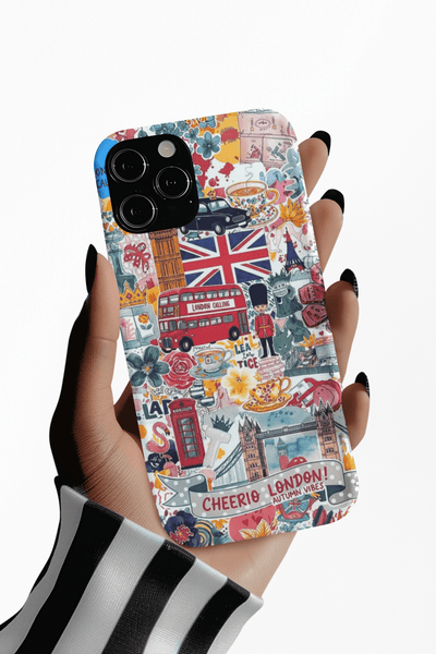 London England Coquette Collage Tough Premium Phone Case - For iPhone 17 Pro Max iPhone 16 Pro iPhone 15 Iphone 14 Plus 13 Pro 12 11 10 XR - Studio40ParkLane