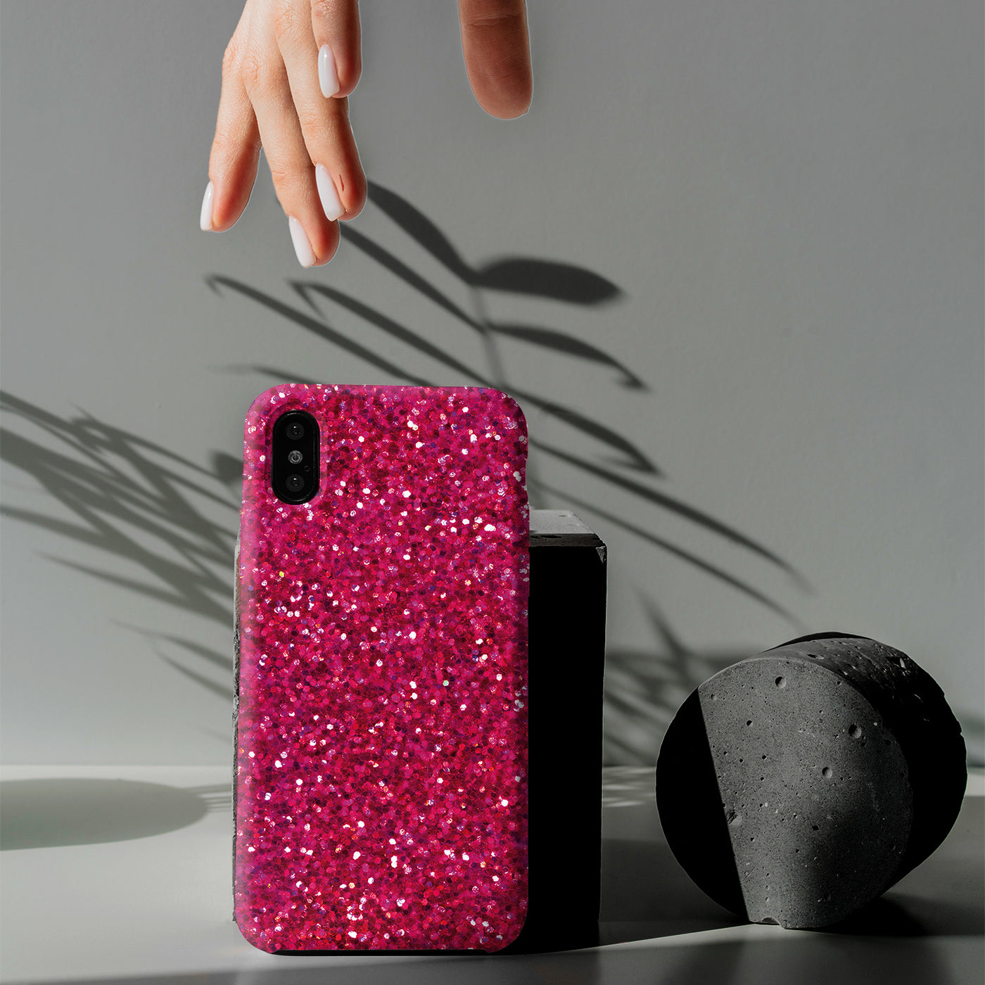 Snap Non-Glitter Muted Pink Play on "Faux" Glitter Effect Cute Phone Cases for Samsung and Iphone, 16, 15, 14, S24, S23, S22, S21, S20, Plus and Ultra