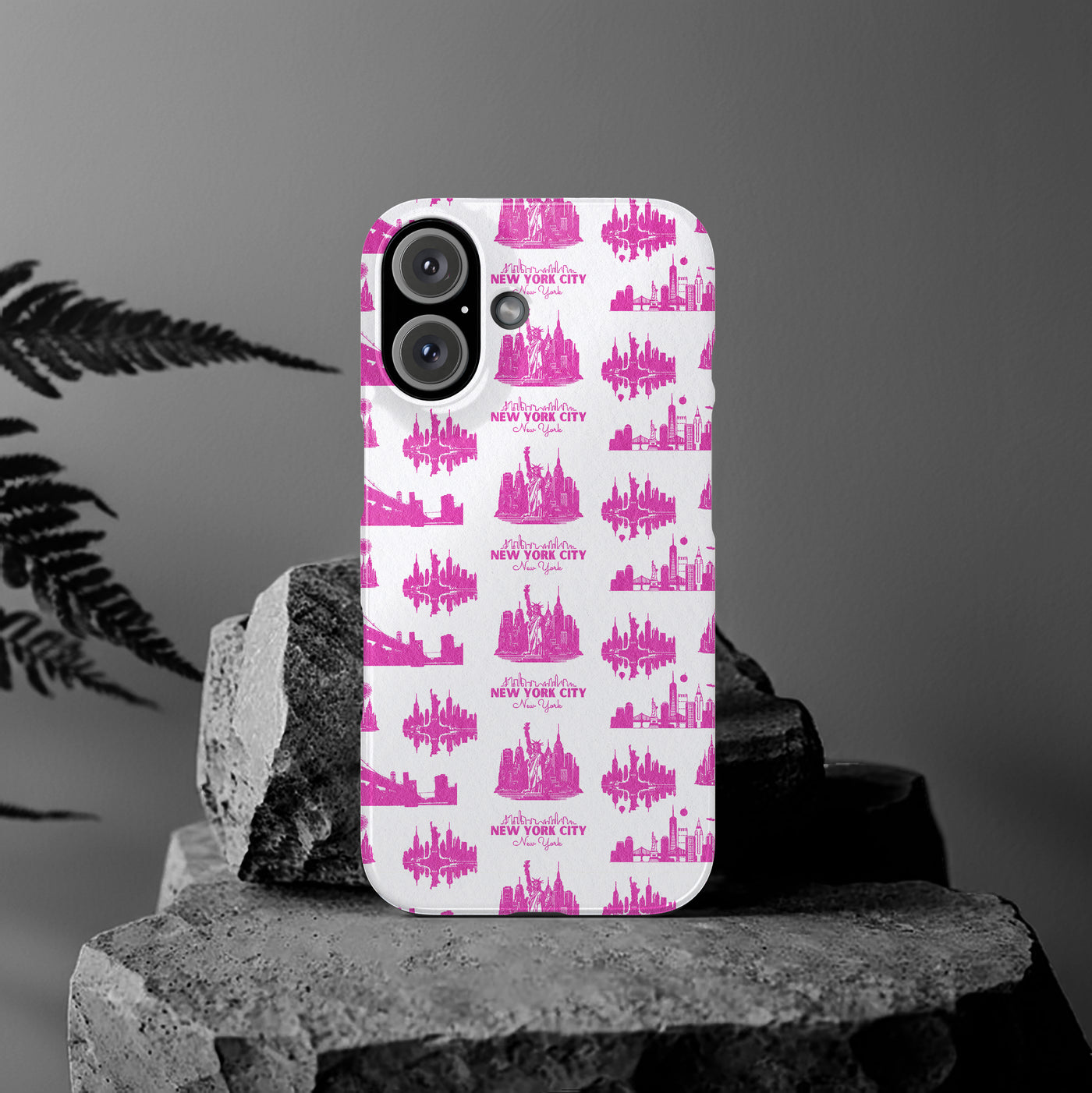 New York Skyline Pink Collage Coquette Gift for Her Cute Phone Cases for Iphone 16 Pro Max | iPhone 15 Case | iPhone 15 Pro Max Case, Iphone 14, Iphone 14 Pro Max, Iphone 13 12 11 8 7