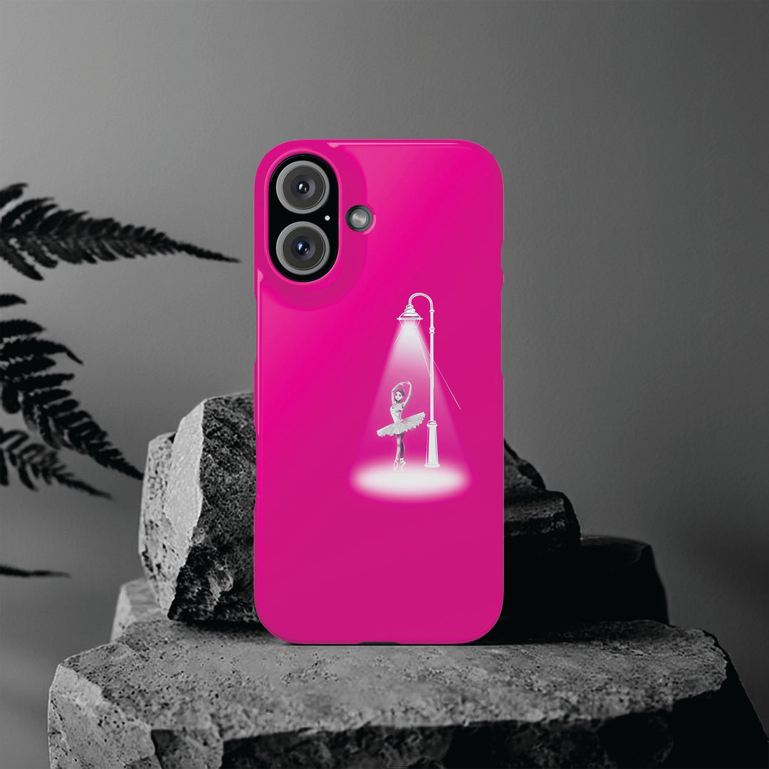 Slim Pink Ballet Dancer Spotlight Gift for Her Cute Phone Cases for Iphone 16 Pro Max | iPhone 15 Case | iPhone 15 Pro Max Case, Iphone 14, 13, 12, 11, 10, 8, 7 - Studio40ParkLane