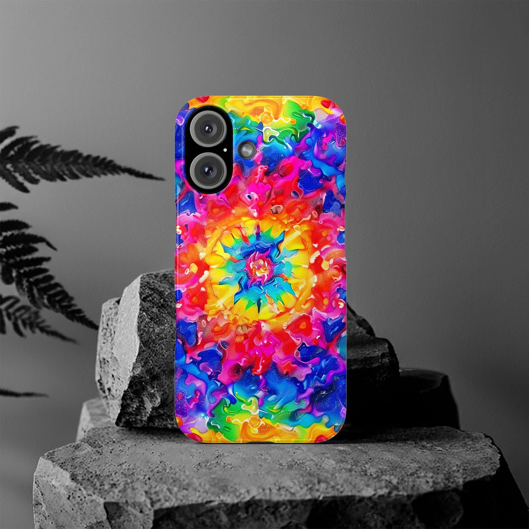 Slim Tie Dye Faux Glitter Gift for Her Cute Phone Cases for Iphone 16 Pro Max | iPhone 15 Case | iPhone 15 Pro Max Case, Iphone 14, Iphone 14 Pro Max, Iphone 13 12 11 8 7 - Studio40ParkLane