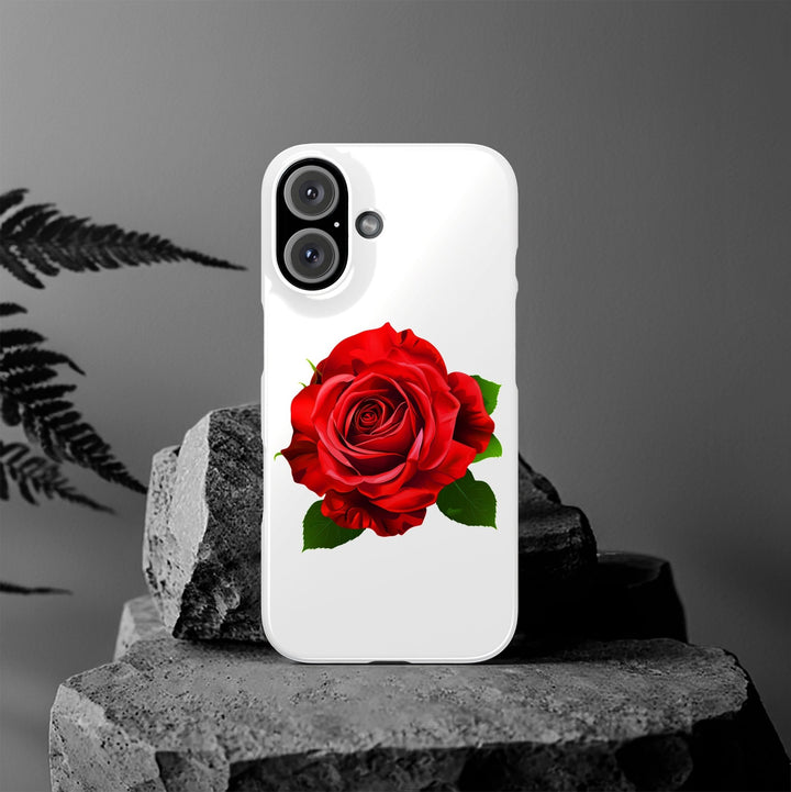 Slim Red Rose Flowers Gift for Her Cute Phone Cases for Iphone 16 Pro Max | iPhone 15 Case | iPhone 15 Pro Max Case, Iphone 14, Iphone 14 Pro Max, Iphone 13 12 11 8 7 - Studio40ParkLane