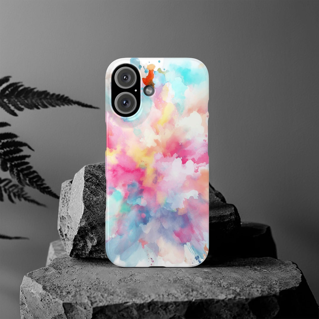 Slim Paint Splash Pink Gift for Her Cute Phone Cases for Iphone 16 Pro Max | iPhone 15 Case | iPhone 15 Pro Max Case, Iphone 14, Iphone 14 Pro Max, Iphone 13 12 11 8 7 - Studio40ParkLane