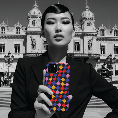 Colorful Checkerboard Cute Phone Case - Sleek Snap - for iPhone 16 15 14 13 12 11 Max Pro Plus Samsung Galaxy S24 S23 S22 S21 S20 Plus Ultra - Studio40ParkLane