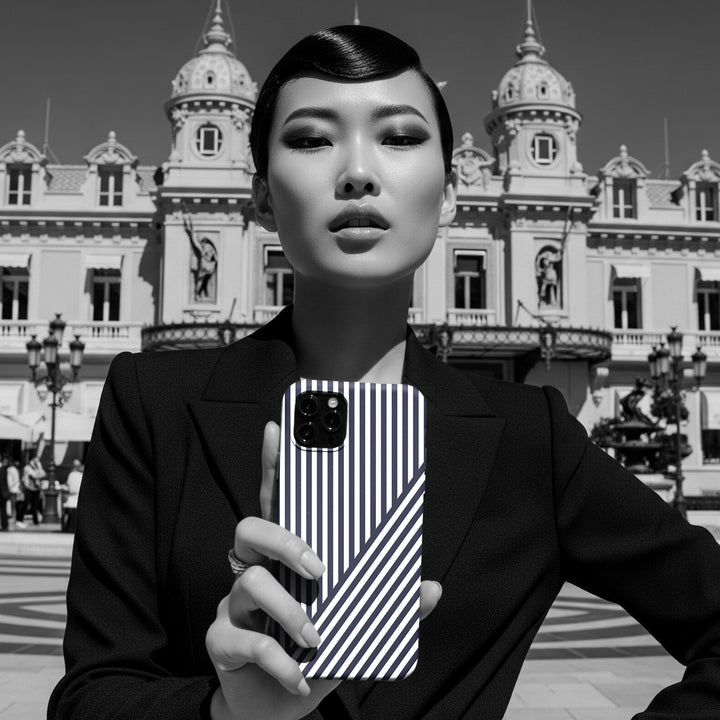 Aesthetic Black White Stripes Cute Phone Case Sleek Snap - For iPhone 17 Pro Max iPhone 16 Pro iPhone 15 Iphone 14 Plus 13 Pro 12 11 10 Gift - Studio40ParkLane