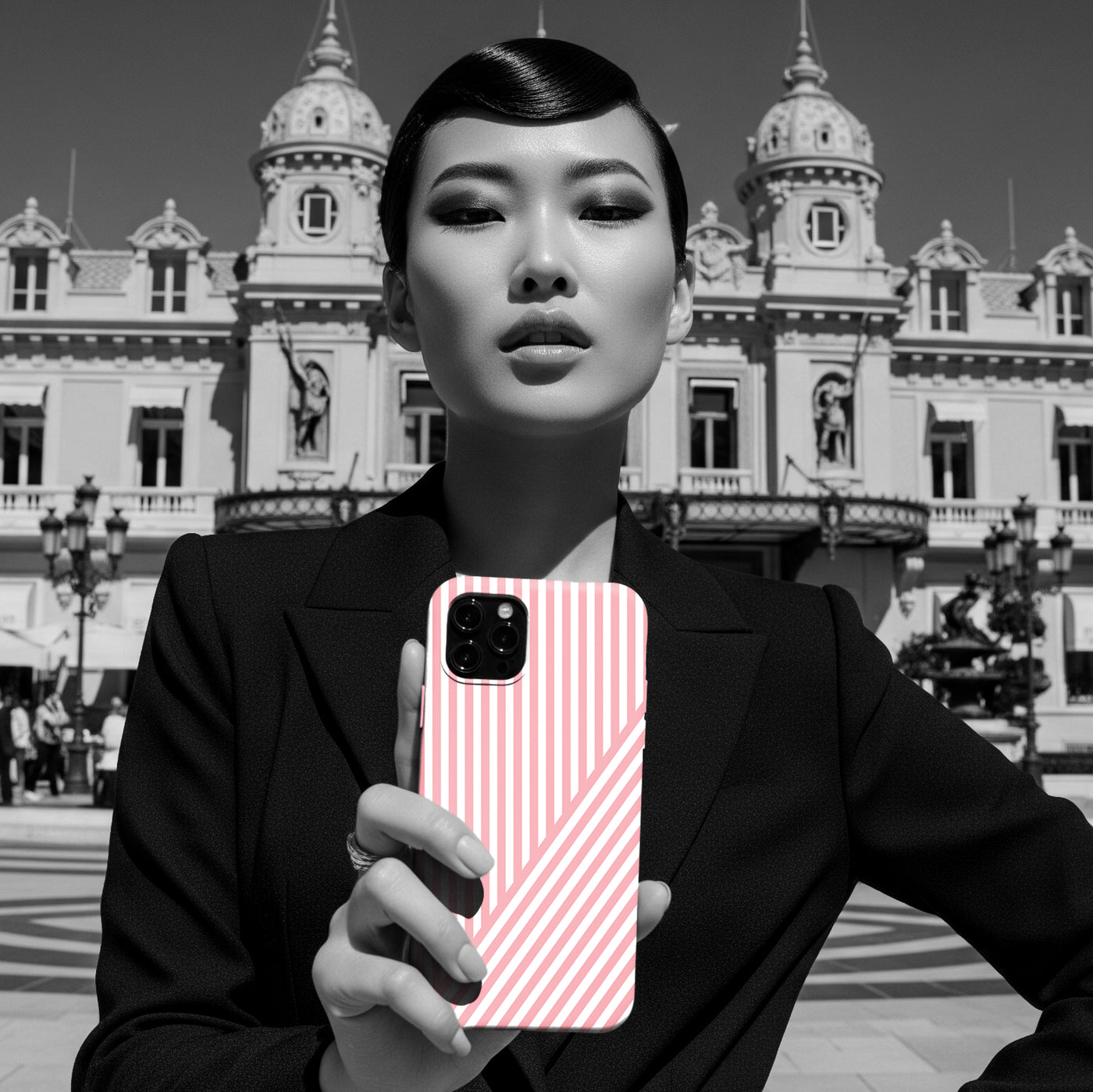 Aesthetic Sweet Pink Stripes Cute Phone Case Sleek Snap - For iPhone 17 Pro Max iPhone 16 Pro iPhone 15 Iphone 14 Plus 13 Pro 12 11 10 Gift - Studio40ParkLane