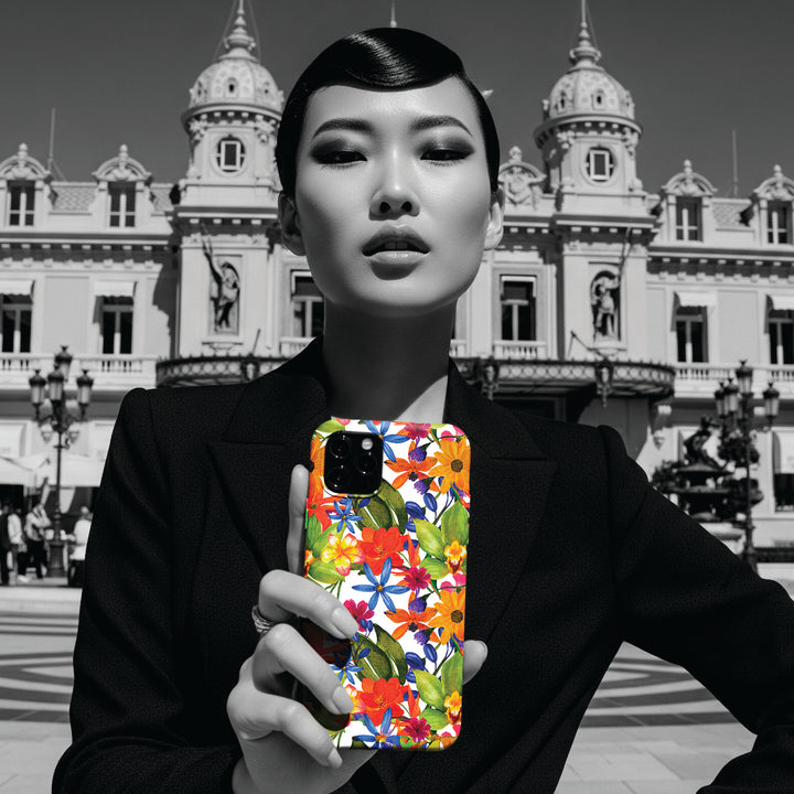 Sleek Snap Colorful Flowers Cute Phone Case for iPhone 16 15 14 13 12 11 X Xs Max Xr Pro Plus Samsung Galaxy S24 S23 S22 S21 S20 Note Ultra - Studio40ParkLane