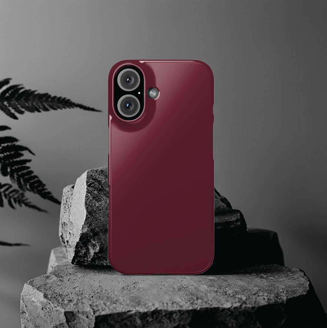 Slim Burgundy Maroon Gift for Her Aesthetic Cute Phone Case for Iphone 16 - | iPhone 15 Pro Max Case | iPhone 14 Case 13 12 11 10 9 8 7 - Studio40ParkLane