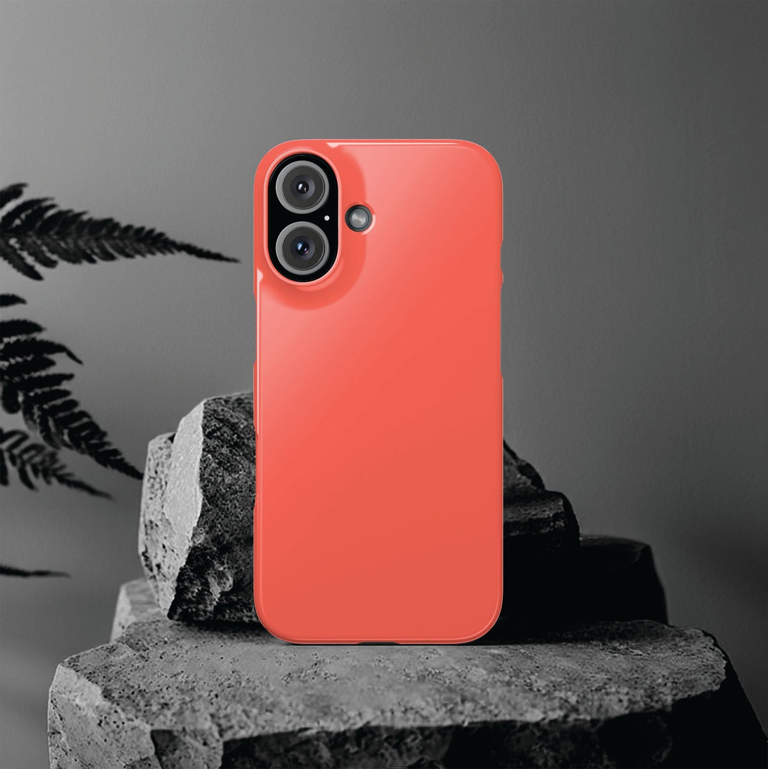 Slim Coral pink Gift for Her Aesthetic Cute Phone Case for Iphone 16 - | iPhone 15 Pro Max Case | iPhone 14 Case 13 12 11 10 9 8 7 - Studio40ParkLane