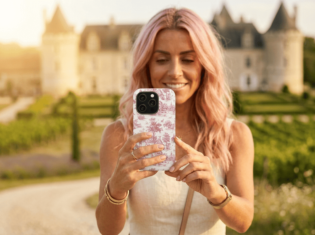 French Pink Toile Magsafe Cute Phone Case for Iphone Gift for Her, iPhone 16 Case | iPhone 15 Pro Max Case, Iphone 14, Iphone 14 Pro Max, Iphone 13, Iphone 12 - Studio40ParkLane
