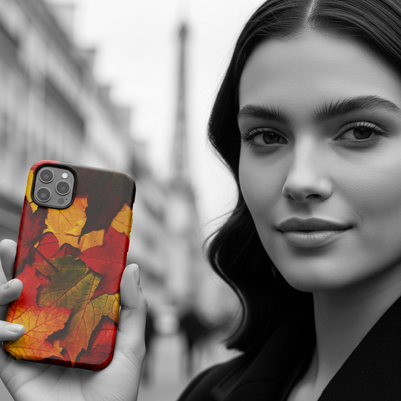 Colorful Fall Leaves Tough Premium Phone Case Gift for Her - For Apple iPhone 16 Pro Max 16e iPhone 15 Pro iPhone Iphone 14 Plus 13 Pro 12 - Studio40ParkLane