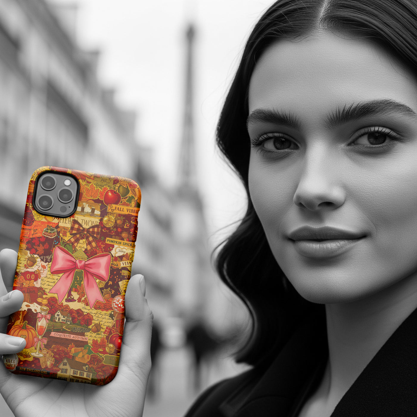 New England Fall Coquette Collage Tough Premium Phone Case - For iPhone 16 Pro Max iPhone 15 Pro iPhone Iphone 14 Plus 13 Pro 12 11 10 XR XS - Studio40ParkLane