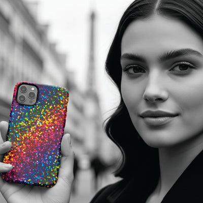 Muted Non - Glitter Color Composition Cute Premium Tough Phone Case - For iPhone 17 Pro Max iPhone 16 Pro iPhone Iphone 15 Plus 14 Pro 13 12 - Studio40ParkLane