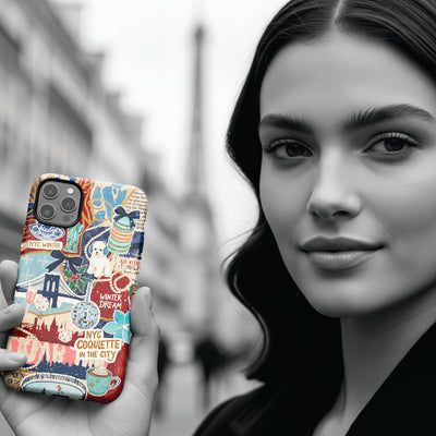 New York Winter Coquette Collage Tough Premium Phone Case - For iPhone 17 Pro Max iPhone 16 Pro iPhone 15 Iphone 14 Plus 13 Pro 12 11 10 XR - Studio40ParkLane