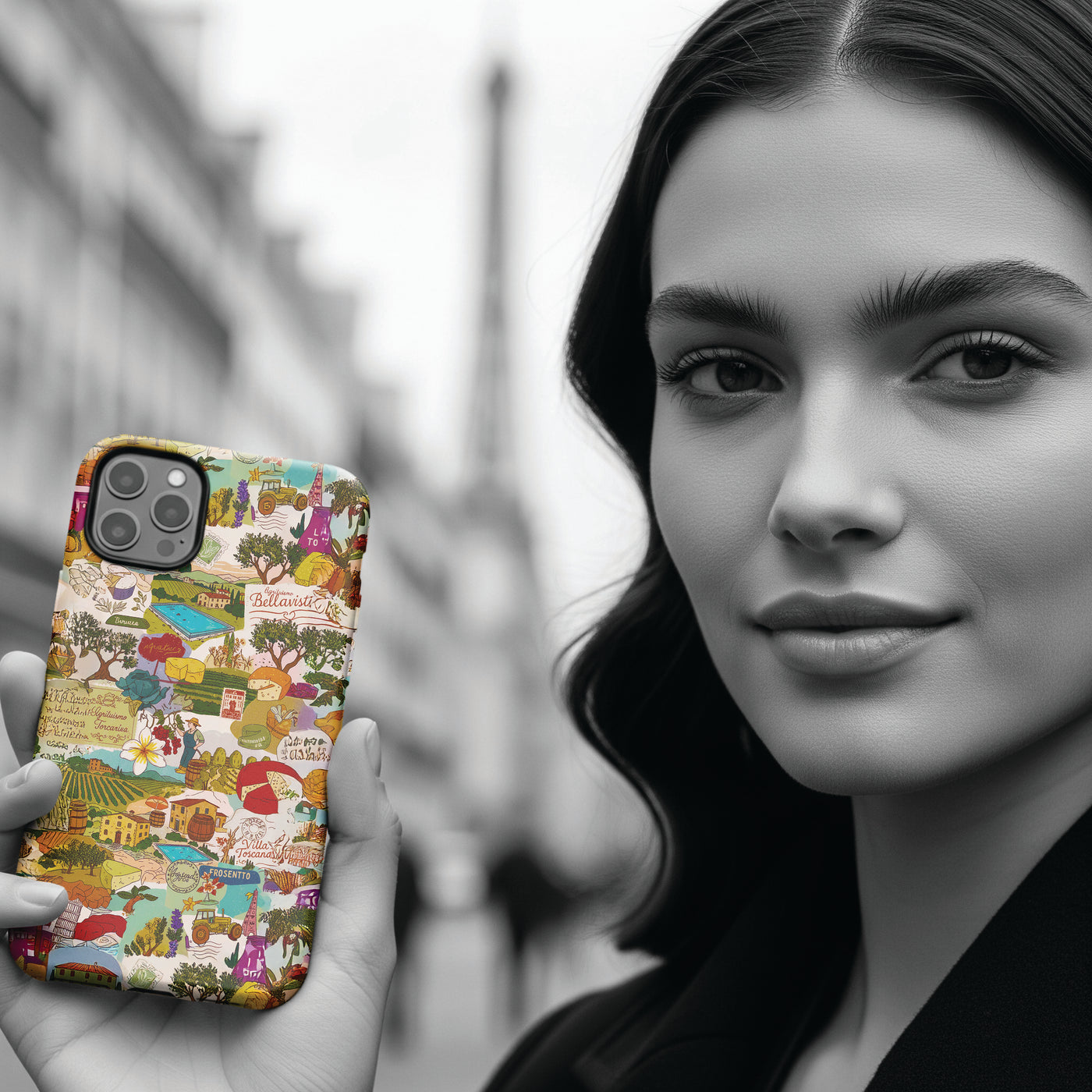 Italy Tuscany Coquette Collage Tough Premium Phone Case - For iPhone 17 Pro Max iPhone 16 Pro iPhone 15 Iphone 14 Plus 13 Pro 12 11 10 XR - Studio40ParkLane