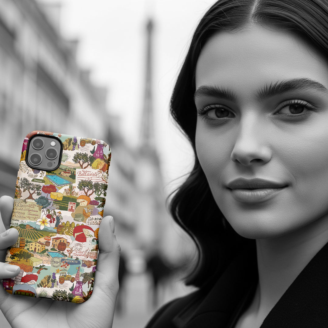 Italy Tuscany Coquette Collage Tough Premium Phone Case - For iPhone 17 Pro Max iPhone 16 Pro iPhone 15 Iphone 14 Plus 13 Pro 12 11 10 XR - Studio40ParkLane