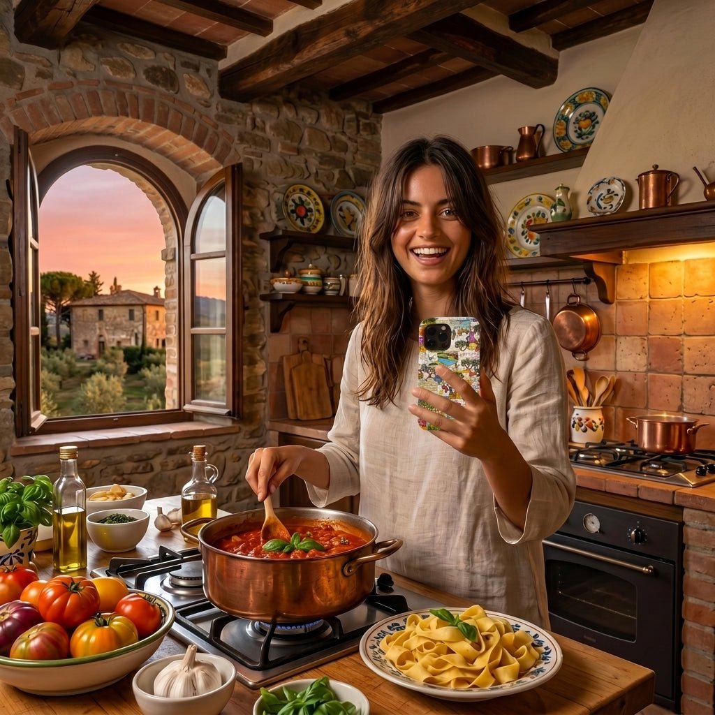Italy Tuscany Coquette Collage Tough Premium Phone Case - For iPhone 17 Pro Max iPhone 16 Pro iPhone 15 Iphone 14 Plus 13 Pro 12 11 10 XR - Studio40ParkLane