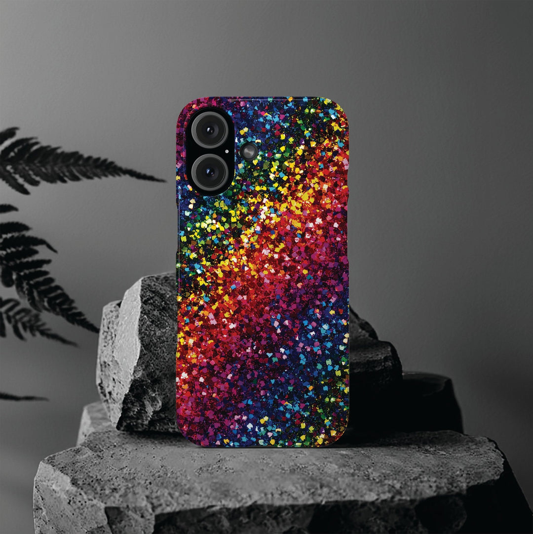 Slim Non - Glitter Muted Color Faux Play on Glitter Effect Gift for Her Cute Phone Cases for Iphone 16 Pro Max | iPhone 15 Case | iPhone 15 Pro Max Case, Iphone 14, Iphone 14 Pro Max, Iphone 13 12 11 8 7 - Studio40ParkLane