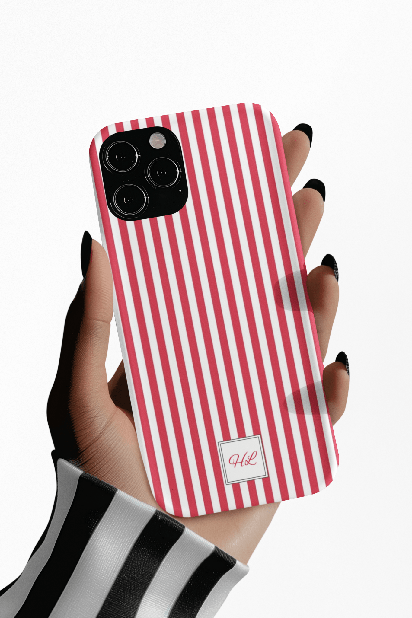 Slim Custom Personalized Winterberry Red Striped Phone Case for Iphone 17 - | iPhone 16 Pro Max Case | iPhone 15 Case Iphone 14 13 12 11 10 9 8 - Studio40ParkLane