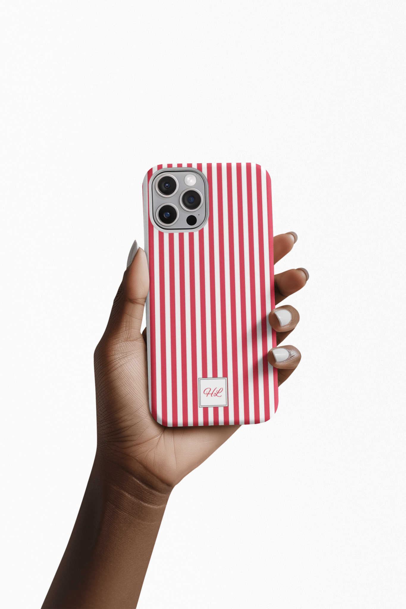 Slim Custom Personalized Winterberry Red Striped Phone Case for Iphone 17 - | iPhone 16 Pro Max Case | iPhone 15 Case Iphone 14 13 12 11 10 9 8 - Studio40ParkLane