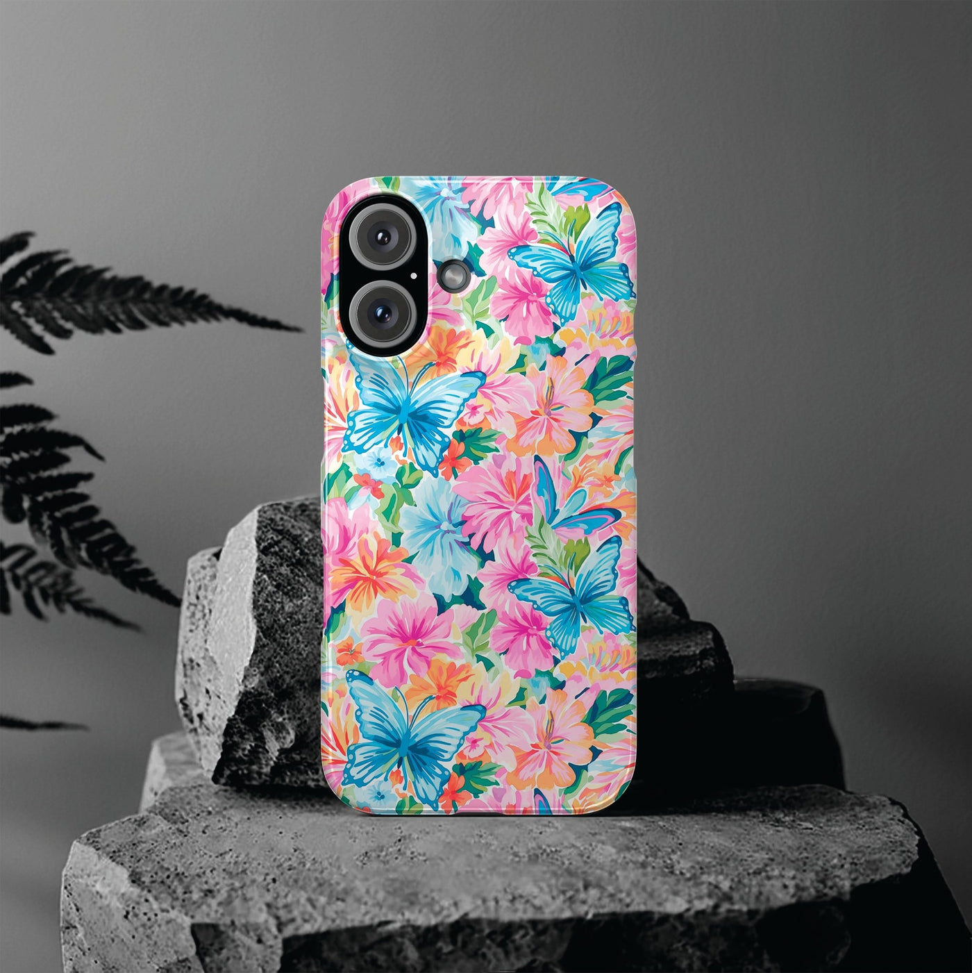 Slim Butterflies Flowers Gift for Her Cute Phone Cases for Iphone 16 Pro Max | iPhone 15 Case | iPhone 15 Pro Max Case, Iphone 14, 13, 12, 11, 10, 8, 7