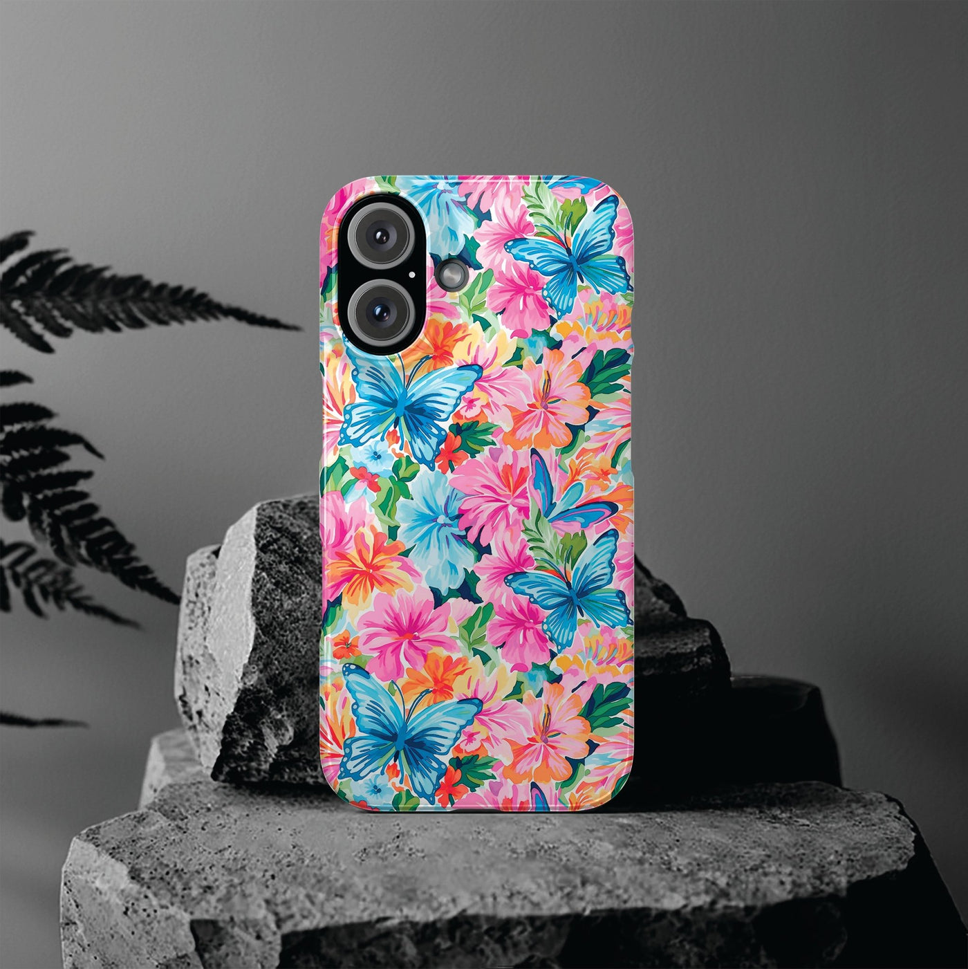 Slim Butterflies Flowers Gift for Her Cute Phone Cases for Iphone 16 Pro Max | iPhone 15 Case | iPhone 15 Pro Max Case, Iphone 14, 13, 12, 11, 10, 8, 7