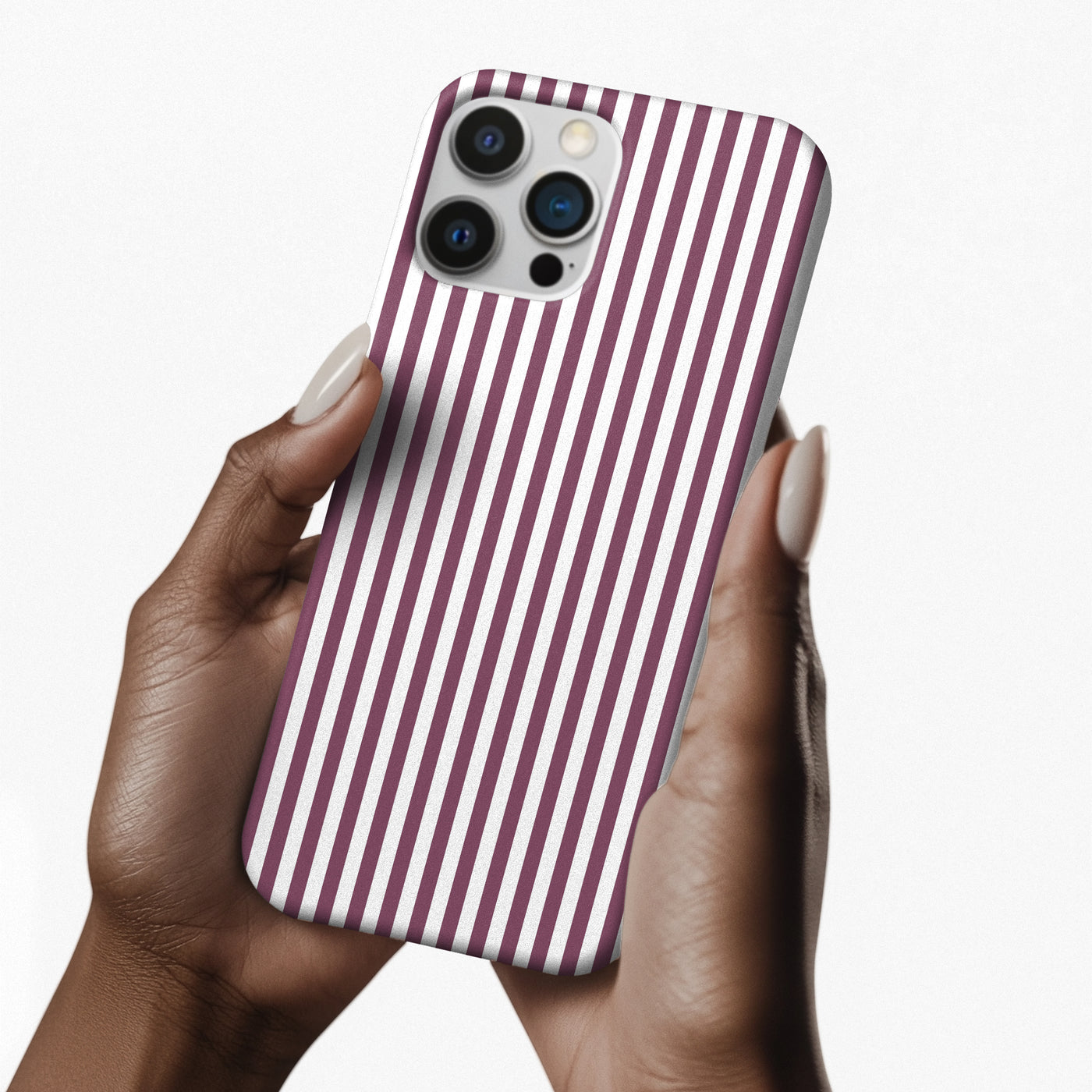 Slim Claret Red Striped Cute Phone Case for Iphone 16 - | iPhone 15 Pro Max Case | iPhone 14 Case Iphone 13 12 11 10 9 8 7 XS X Gift for Her - Studio40ParkLane